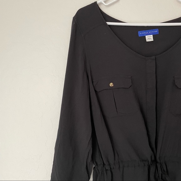 Simply Styled Made by Sears Black Dress Size Large - Picture 2 of 10